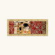 Stampa con cornice in legno decori materici e glitter "il bacio" 153x63