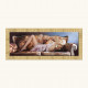 Stampa moderna figurativa cornice dorata decori con glitter e brillanti 153x63
