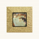 Stampa con cornice piccola in legno dorato "Madre e bambino" 26x26