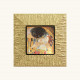 Stampa piccola con cornice in legno dorato "Il Bacio I" 26x26