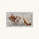 Quadro con cornice argento figurativo con glitter strass e brillanti 140X70