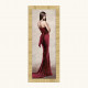 Stampa moderna figurativa con cornice dorata decori con glitter e strass