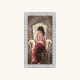 Stampa figurativa moderna con cornice argento con glitter e strass