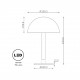 Lampada da tavolo a LED con struttura dalle linee moderne e diffusore in metallo