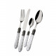 Set di posate 24pz con ghiera argentatura anticata collezione "Cristallo"