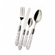 Set di posate 24pz con ghiera cromata collezione "Cristallo"