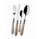 Set di posate 24pz con ghiera cromata collezione "Cristallo"