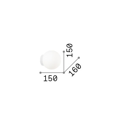 Lampada Da Parete A Globo In Vetro Bianco E Metallo Dorato, Stile Nordico, Attacco G9, Disponibile