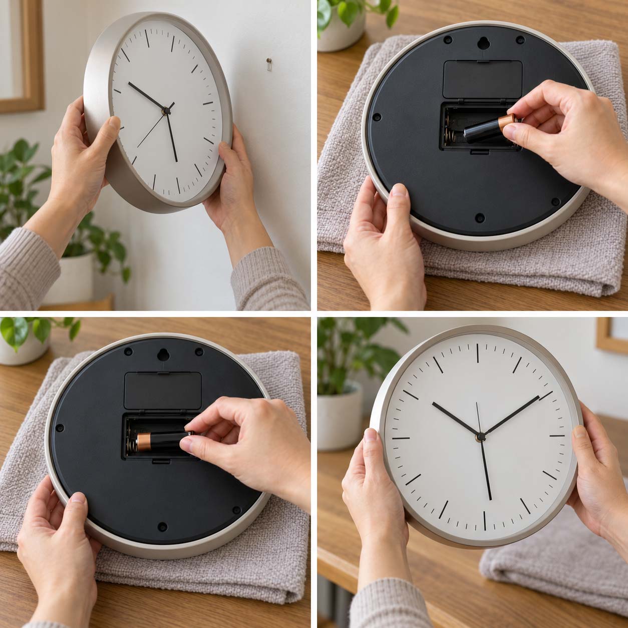 Sostituzione della batteria di un orologio da parete