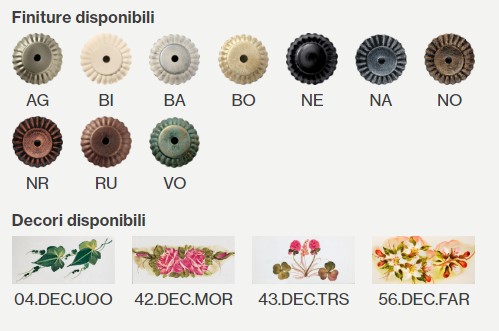 Applique a parete per esterno con paralume in ceramica decorata a mano Brindisi - 42W