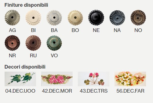 Applique da parete da esterno con paralume in ceramica decorata a mano Genova - 60W