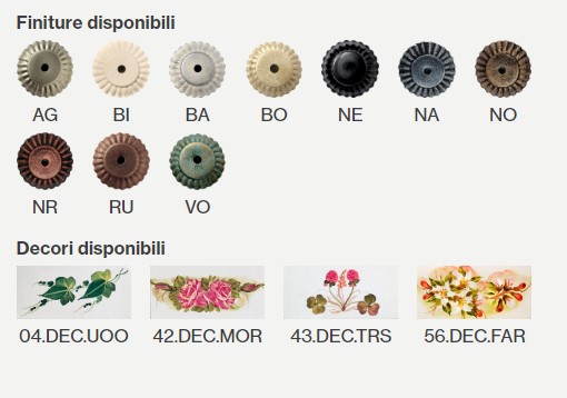 Lampada a parete per esterno con paralume in ceramica decorata a mano Imperia - 60W