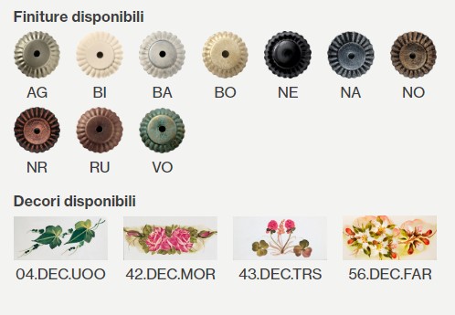 Lampada da parete da esterno con paralume in ceramica decorata a mano Gorizia - 60W