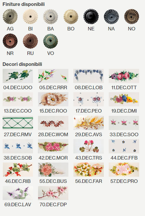 Sospensione rustica grande in ceramica decorata a mano regolabile in altezza Bologna - 75W