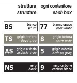 Pezzani libreria da parete in acciaio tubolare con contenitori in legno di design libra