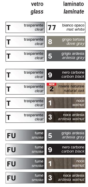 Pezzani scrivania con struttura in vetro top e cassetto in legno